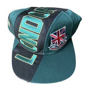 London England UK Snapback Hat Cap Colorblock VTG 90s Men NEW